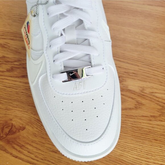 ❤️Nike Air Force 1 PLT.AF.ORM Sz 7.5 Womens Shoes Basic Sneaker White DJ9946-100 - Picture 11 of 12
